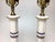 1950s 1950s Candle Stick Federal Style Blue Gold Star Porcelain Lamps - a Pair For Sale - Image 5 of 7