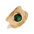 Contemporary Majestic Emerald Gold Statement Ring, Size 8 For Sale - Image 3 of 10