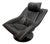 Set of Mid-Century Scandinavian Modern Move Lounge Chair and Ottoman in Black Leather by Takashi Okamura and Erik Marquardsen for Nelo, Sweden, 1960s For Sale