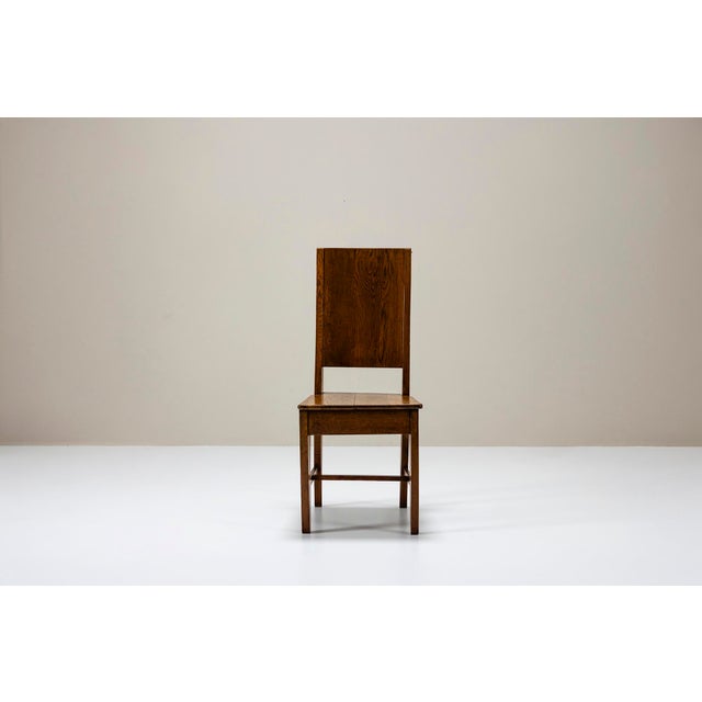 Set of Vintage Dutch Side Chairs in Oak, 1920s For Sale - Image 15 of 16