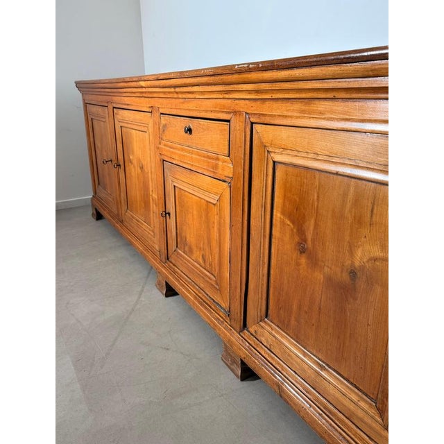 Large Wooden Sideboard with Panelled Doors For Sale - Image 6 of 8