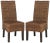 Brown 18''H Wicker Dining Chair in Brown - a Pair For Sale - Image 8 of 8