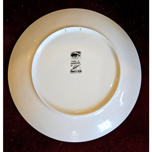Fornasetti Porcelain Surreal Gold Themes & Variation Plate, Pattern # 39 For Sale - Image 18 of 18