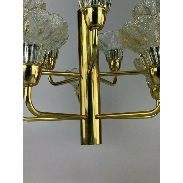 Space Age Glass Chandelier For Sale - Image 4 of 11