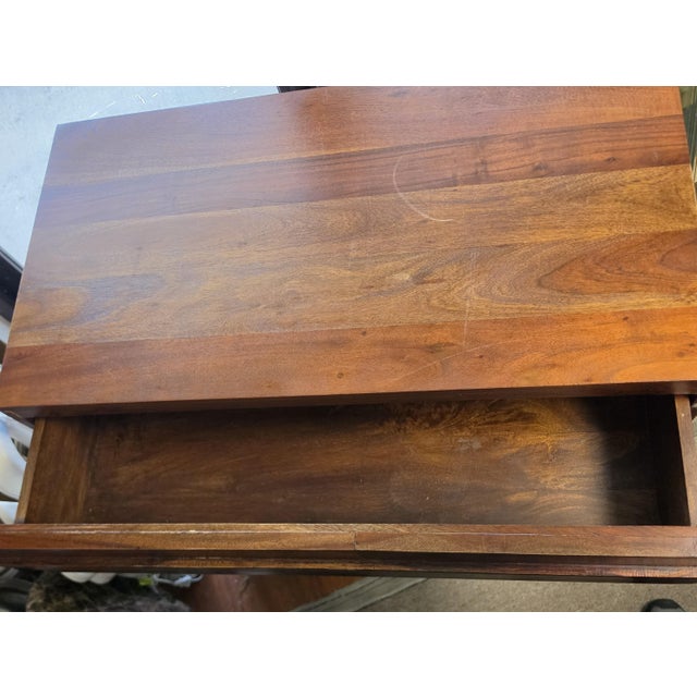 3 Piece MCM Solid Exotic Wood Bachelor Chest & Nightstands Bedroom Suite For Sale - Image 18 of 18