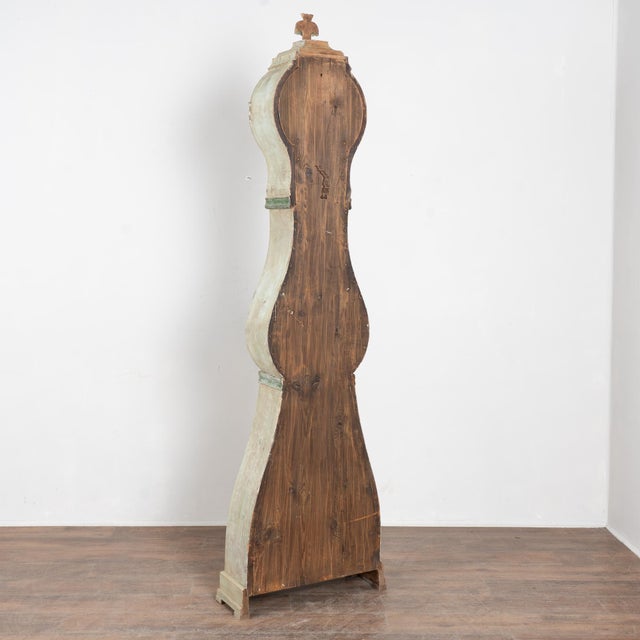 19th Century Swedish Green Mora Grandfather Clock For Sale - Image 11 of 11