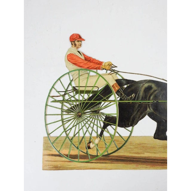 Victorian Antique Victorian Trotting Horse Diecut Print For Sale - Image 3 of 5