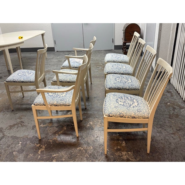 Bodafors Carl Malmsten for Bodafors Herrgården Mid 20th Century Dining Chairs, Set of Eight For Sale - Image 4 of 12