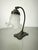 Mid-Century Modern Table Lamp with Satin-Finished Decorated Glass, 1960s For Sale - Image 3 of 7