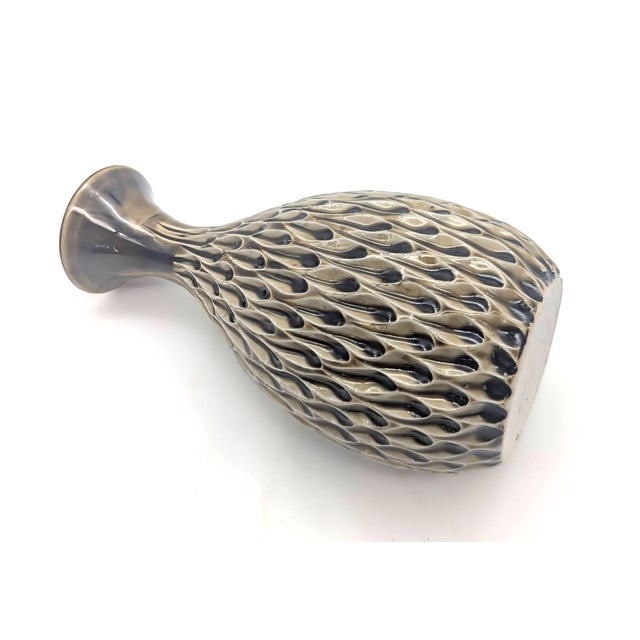 Mid-Century Modern 1970s Studio Pottery Textured Bud Vase For Sale - Image 3 of 10