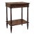 French Mid-Century Louis XVI Style Mahogany & Brass End Table For Sale
