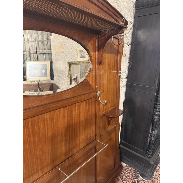 1920s Art Deco Walnut Entrance Hall, 1920s For Sale - Image 5 of 6