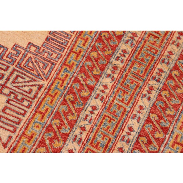 Textile Oriental Ziegler Beige Rust Hand-Knotted Wool Rug - 6'2'' X 7'10'' For Sale - Image 7 of 8