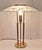 Goldenrod Dimmable Brass-Colored Metal Table Lamp with Glass Shade from TZ-Leuchten, 1980s For Sale - Image 8 of 8