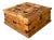 Vintage Rustic Wood Storage Coffee Table For Sale