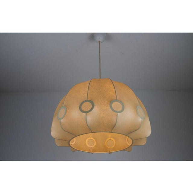 Plastic Mid-Century Modern Italian Cocoon Pendant Light, 1960s For Sale - Image 7 of 11