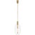 Nye Tall Pendant in Antique-Burnished Brass with Clear Glass Designer: Kelly Wearstler Fixture Height: 25" Min. Custom...