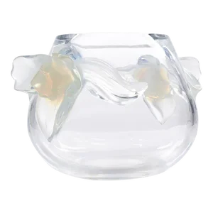 Lalique Crystal Orchidee Vase Orchid Opalescent/Clear