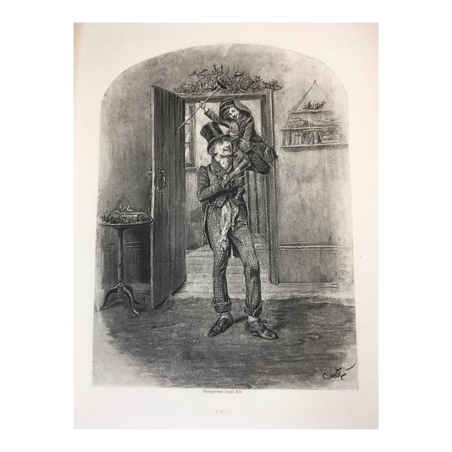 1892 Antique Characters From Charles Dickens's "A Christmas Carol" Photogravure Print Chairish