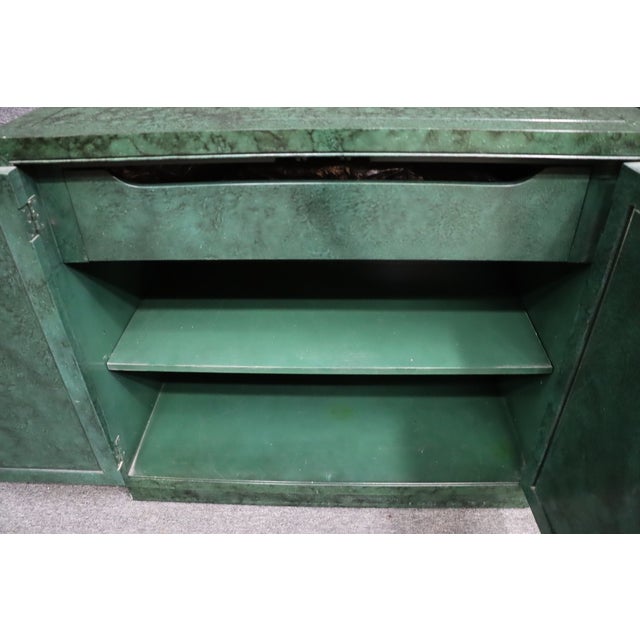 Pair of Henredon Faux Malachite Cabinets For Sale - Image 9 of 16