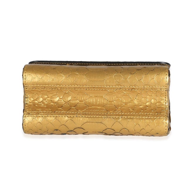 Metallic Gold Python Twist PM For Sale In New York - Image 6 of 8