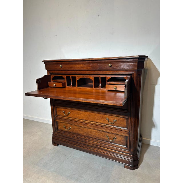 Antique Wooden Secretaire in Mahogany For Sale - Image 4 of 6