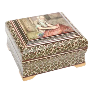 Mid 20th Century Middle Eastern Micro Mosaic Handcrafted Box