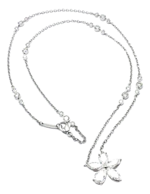 Tiffany & Co. Victoria Platinum Diamond Mixed Cluster Pendant Necklace