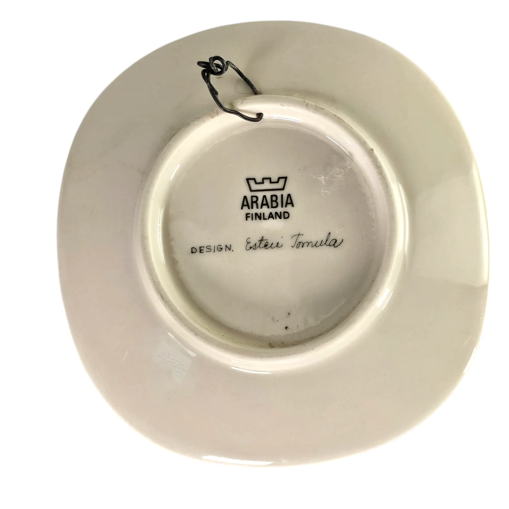 Mid-Century Arabia Finland Esteri Tomula Porcelain Botanical Plate