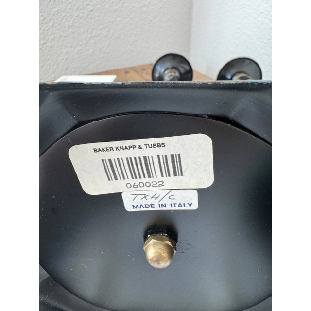 Metal Pair of Baker Knapp & Tubbs Italian Candlesticks For Sale - Image 7 of 8