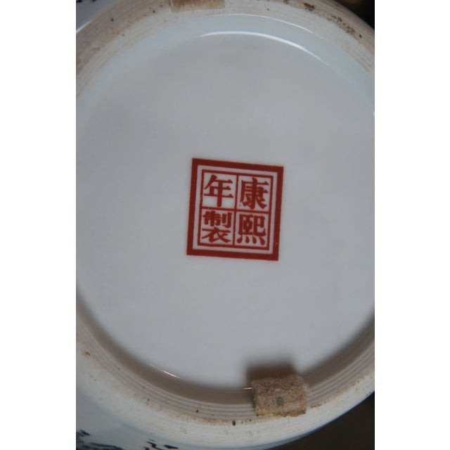 Mid 20th Century Vintage Chinese Famille Rose Figural Porcelain Ginger Jars Vase Lidded Urn - Set of 2 For Sale - Image 11 of 11