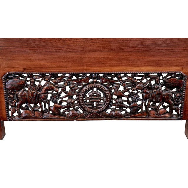 Wood Mid-20th Century Carved Hardwood Cabinet For Sale - Image 7 of 9