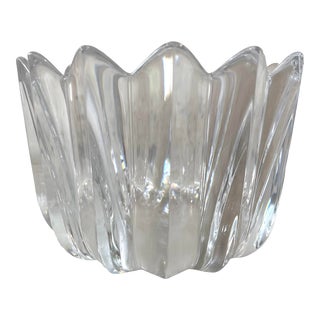 Orrefors “Crown” Heavy Crystal Bowl For Sale