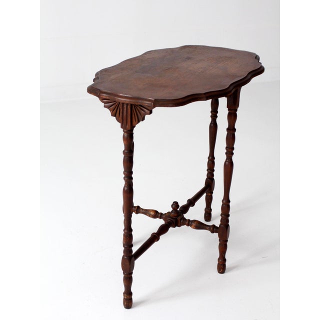 Antique Carved Wood Accent Table Chairish