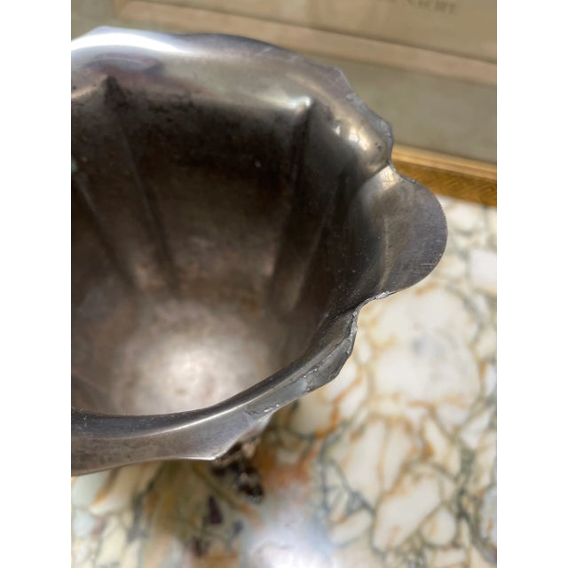 19th Century Silver Plated Brass Vase Pitcher For Sale In San Francisco - Image 6 of 10