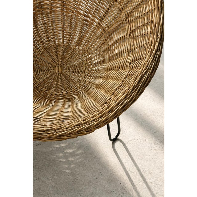 Vintage Italian Modern Boho Rattan Spherical Bowl Chair, 1950s For Sale - Image 16 of 18