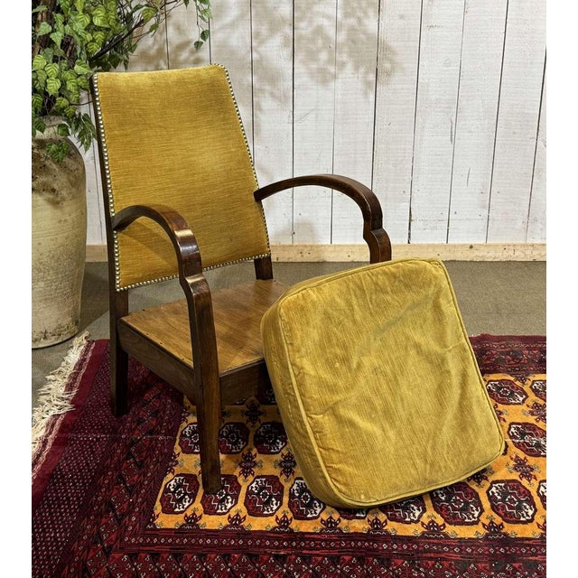 Vintage English Bridge Chair in Beechwood, 1950s For Sale - Image 11 of 12