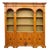 1970s Italian Neoclassical Style Fruitwood Library Bookcase Cabinet 3 Pcs. For Sale