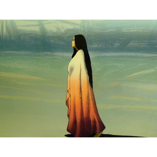 R.C.Gorman "Chimayo Day" Lithograph Custom Framed Artwork 1982 For Sale - Image 4 of 6