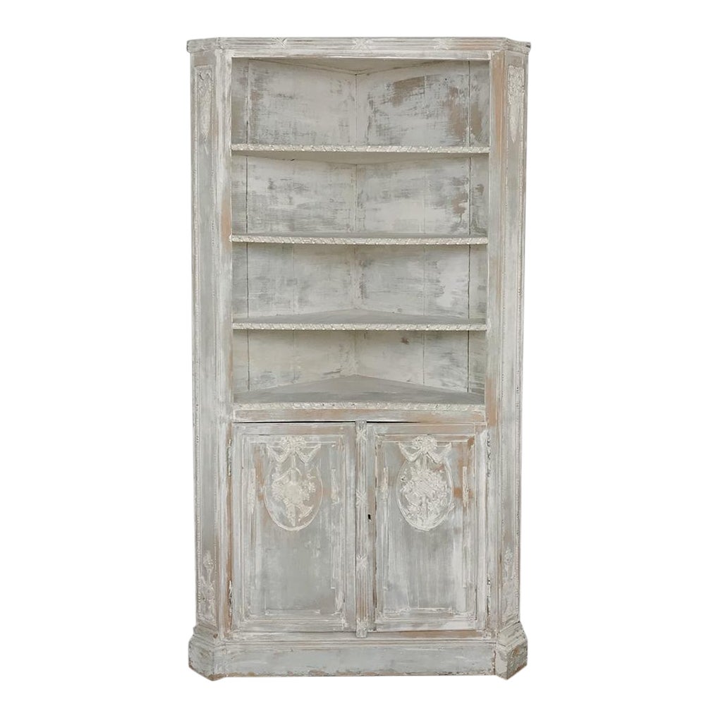 19th Century French Louis Xvi Painted Corner Cabinet Chairish