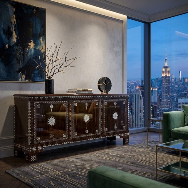 Exceptional rare find, one of kind master piece of furniture and masterful craft and design. This one of kind buffet made...
