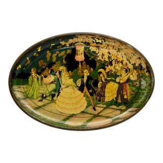Vintage French Tole Serving Tray For Sale