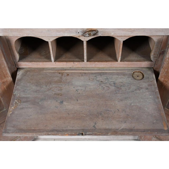 Monumental Architectural 18th Century Painted Corner Cabinet Secretary For Sale In Houston - Image 6 of 9