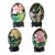 Vintage Chinese Cloisonné Enamel Floral Eggs W/Black Stands Set of 4 For Sale