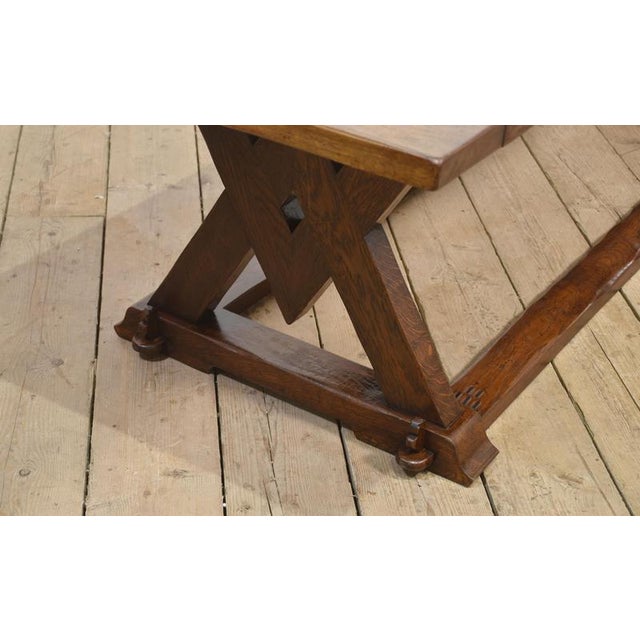 Oak Refectory Table, 1890s For Sale - Image 5 of 12