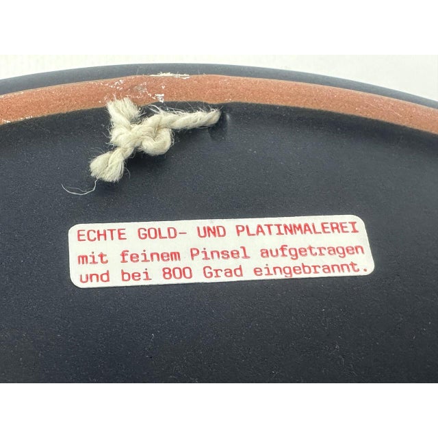 Vintage German Gilt and Platinum-Plated Ceramic Plate from KMK Keramik Manufaktur Kupfermühle, 1970s For Sale - Image 6 of 8