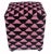 Shabby Chic Black/Pink Kilim Upholstered Handmade Ottoman For Sale - Image 4 of 8