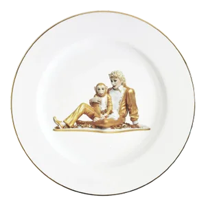 Jeff Koons Limited Edition Porcelain Plate, "Michael Jackson and Bubbles", France