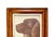 English Vintage Framed Irish Setter Dog Portrait Painting in Antique Birdseye Maple Frame For Sale - Image 3 of 7