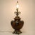 Brown 1960s Hollywood Regency Brown Glass Urn Table Lamp, Crystal Prisms, 32 Inch For Sale - Image 8 of 18